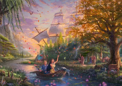 Produktbild von Puzzle 1000T Tom Kinkade Pocahontas