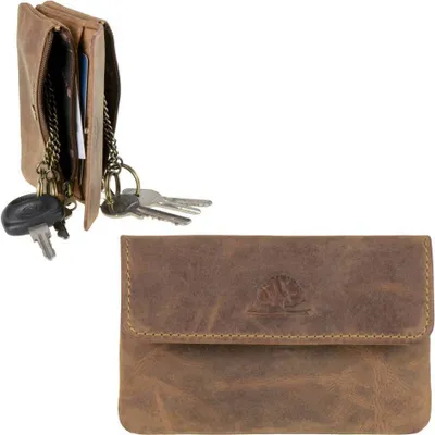 Produktbild von Greenburry Schlüsseletui Leder Schlüsseltasche braun Vintage 1623-25