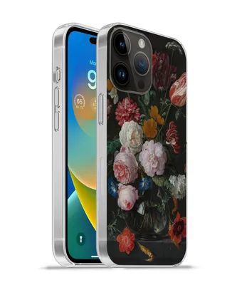 Produktbild von MuchoWow® Handyhülle Schutzhülle Hülle für Apple iPhone 14 Pro Max Stilleben mit Blumen in einer Glasvase - Gemälde von Jan Davidsz. de Heem Silikon Softcase Handy Hülle - Hardcover