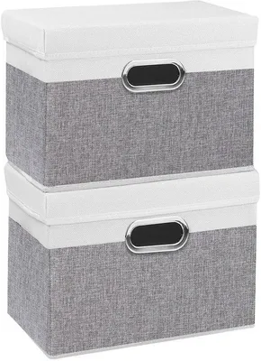 Produktbild von Ibenzoa® Faltbare Aufbewahrungsbox mit Deckel & Metallgriffen – platzsparende, geruchstrale Aufbewahrung für Kleidung, Decken und Haushalt