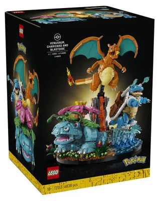 Produktbild von LEGO Bisaflor, Glurak und Turtok, Bausatz, 18 Jahr(e), Kunststoff, 6838 Stück(e), 9,24 kg