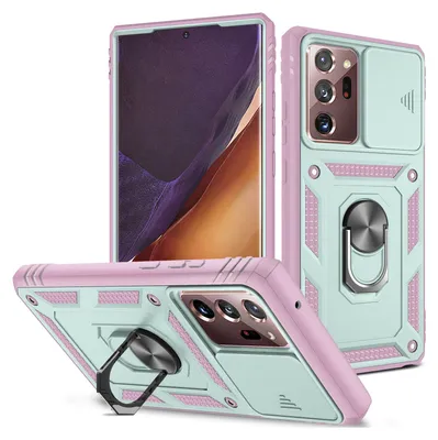 A collage of a phone case for a Samsung Galaxy Note 20 Ultra, showing different angles and features.