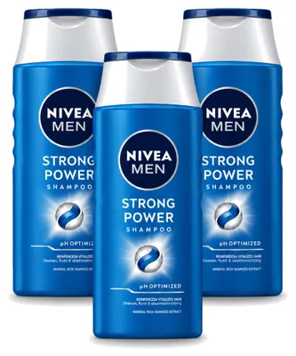 Produktbild von 3 x NIVEA MEN Shampoo Strong Power - 250 ml - Vorteilspackung - 3 Stücke