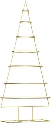 Image de Sapin de Noël en métal doré 180 cm Acier revêtu par poudre