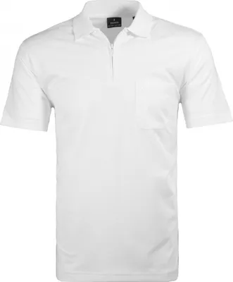 Produktbild von Größe XL Ragman Herren Poloshirt Softknit mit Reißverschluss kurzarm weiß 540392