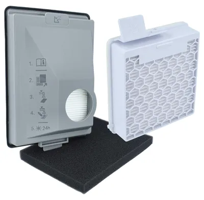 Produktbild von vhbw 3-tlg. Filter-Set kompatibel mit Miele SNRF0, SNCI3, SNCF0, SNRF3 Staubsauger - Schaumstoff-Filter, Feinfilter, Filter