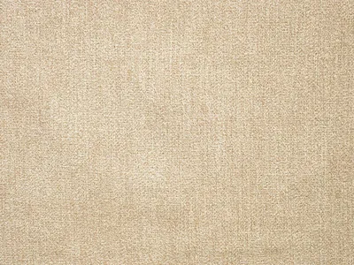 A close-up, full-frame view of a textured fabric surface in a sand color.