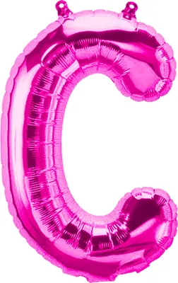 Zdjęcie produktu dla Balon foliowy litera C, różowy, ok. 40 cm, do napełniania powietrzem