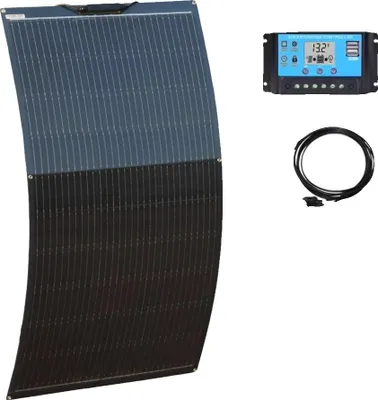 Image de Panneau solaire, monocristallin, wasserdicht, 130w 12v Kit