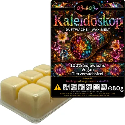 Produktbild von WonderWax Duftwachs Wax Melts für Duftlampe, 6 Würfel Duftmelt Wachsmelt Sojawachs Duftwachs Würfel für Raumdüfte, Wachs Duftöl Winter Indoor Schmelzen für Aromalampe Kaleidoskop