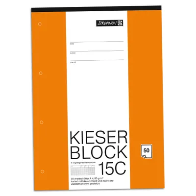 Immagine prodotto di BRUNNEN 1042925 Tampone KIESER A4 KIESER 07 0015 C, quadrettato da 5 mm, foderato 22