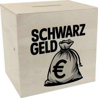 Produktbild von Euro-Sack SCHWARZ GELD Spardose aus Holz