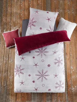 Produktbild von Optidream Mikrofaser Cashmere Like Bettwäsche 135 x 200 cm Bettbezug 135 cm x 200 cm  Kopfkissenbezug 80 x 80 cm Rose-Bordeaux rose / bordeaux