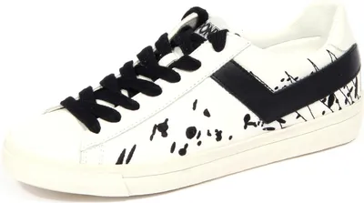 Produktbild von 3054J sneaker donna off weiß/schwarz PONY TOP STAR Vintage-Effekt Schuh Frau