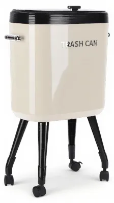 Produktbild von 15-Liter-Mülleimer mit Rollen für Küche und Badezimmer