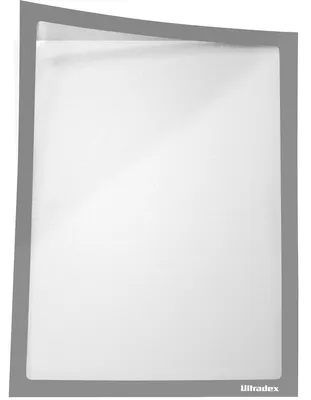 Produktbild von Infotasche ADMA selbsthaftend/magnetisch A4 BxH 225x312mm silber VE=25 Stück