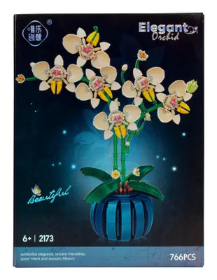 Produktbild von Orchidee Gelb Building Set – Bastelset, kreative Deko