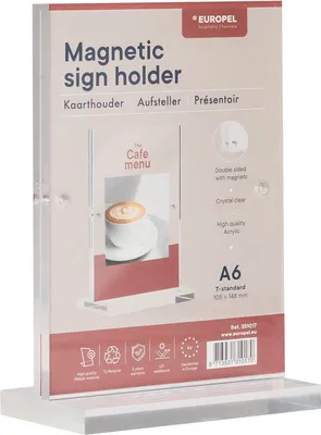 Obrázek produktu pro EUROPEL 351017 Stolní stojan EUROPEL LUXE, DIN A6 na výšku, rovný