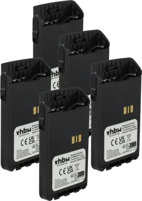 Produktbild von vhbw 5x Akku kompatibel mit Motorola MOTOTRBO DP3441 Funkgerät, Walkie Talkie (1600 mAh, 7,4 V, Li-Ion)