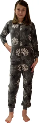 Produktbild von Mädchen Jumpsuit Overall Schlafanzug Onesie – Eiskristall Sterne Optik – 281 467 97 956 ; hellgrau , 116