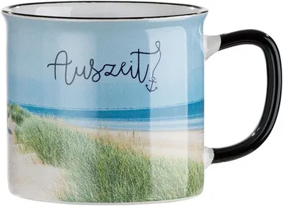 Produktbild von Gilde - 46443 - Kaffeebecher, Auszeit, Keramik, 390ml, 13,2cm x 8,7cm