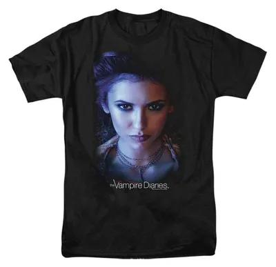 Image de T-shirt "Vampire Diaries" pour adultes (uni), modèle TV39202 (taille M), couleur noire