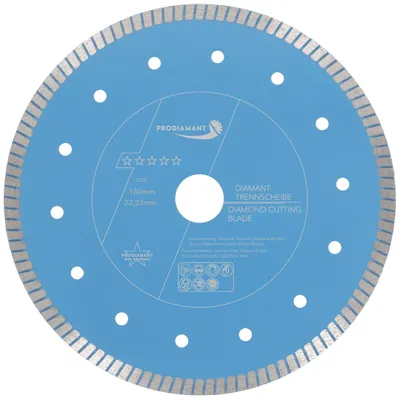 Produktbild von PRODIAMANT Diamanttrennscheibe 180mm Fliese, Naturstein F33 Bohrung 22,23mm