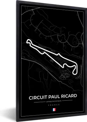 Produktbild von MuchoWow® Gerahmtes Poster Rennstrecke - F1 - Rennstrecke - Frankreich - Circuit Paul Ricard - Schwarz 60x90 cm - Poster mit Schwarzem Bilderrahmen Wandposter Rahmen Foto Bilder - Kunst