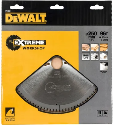 Kreissägeblatt DEWALT 250x30mm mit 96 Zähnen für präzise Schnitte