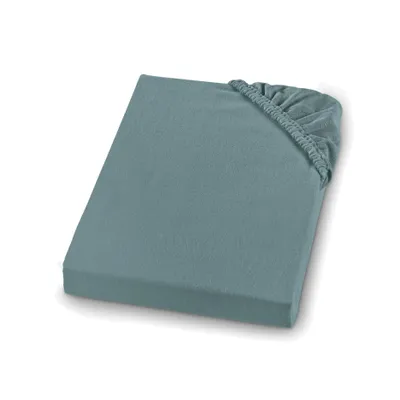 Produktbild von Biber Spannbetttuch, Feinbiber Spannbettlaken, 140 x 200 cm, jade grün, 100% Baumwolle, Matratzen bis 23 cm Höhe, sleepling