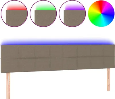 Produktbild von vidaXL LED Kopfteil Taupe 180x5x78/88 cm Stoff
