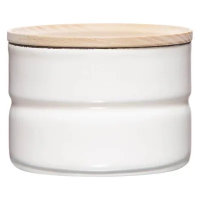Immagine prodotto di Barattolo Riess con coperchio in legno di frassino Ø8cm 0,19L Smalto bianco