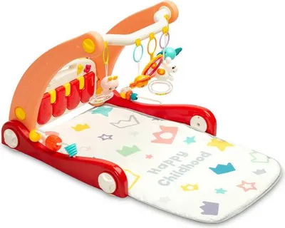 Produktbild von TOYZ - 2 in 1 Lauflernwagen mit Spieldecke Musik Spielbogen - Rosa