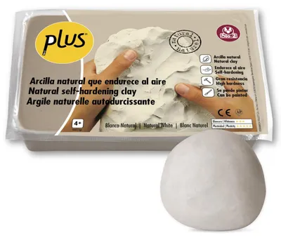 Selbsthärtender Ton 1 kg – Weiß, lufttrocknend, ungiftig