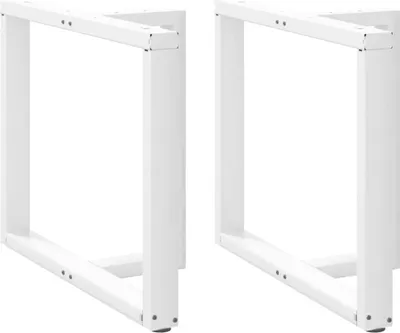 Zdjęcie produktu dla Nogi do stołu jadalnego w kształcie litery T 2 szt. Białe 100x35x(72-73) cm Stal