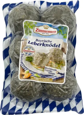 Produktbild von Food-United Knödel - Leberknödel aus Bayern 400g, 6 herzafte Leberknödel von ZIMMERMANN Fleischwerke, passend für Brotzeit und Bier