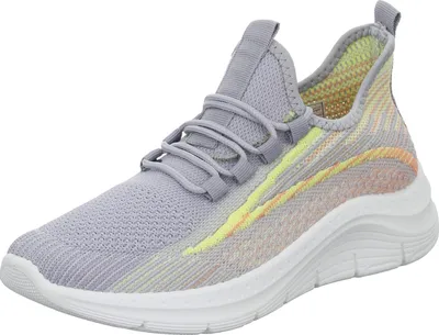 Produktbild von Sneakers Damen-Sneaker-Slipper Grau-Gelb, Farbe:grau, EU Größe:39