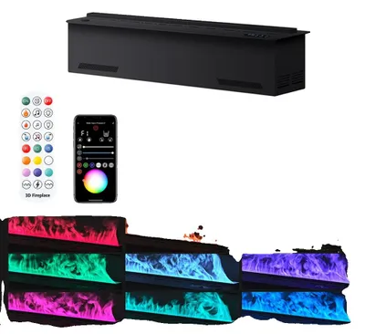 Obrázek produktu pro Krb do interiéru, ekologický, realistická simulace plamenů, 800 mm (31,50 palců), napájení z domácího vodovodu