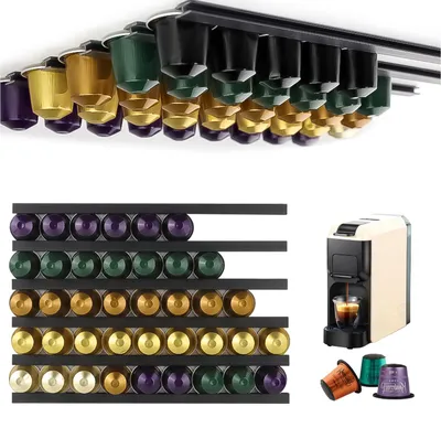 Kapselhalter für Dolce Gusto & Nespresso, 6 Stück, selbstklebend