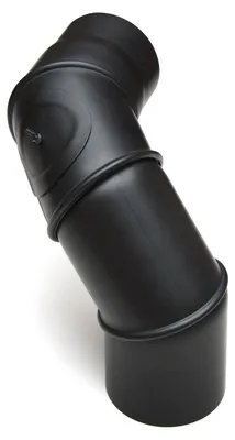 Produktbild von Raik Basic Multibogen 160mm schwarz mit Tür – 4teilig für Rauchrohr / Ofenrohr