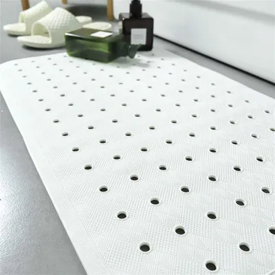 Produktbild von Rutschfeste Badmatte – Umweltfreundliches Gummi – 30x60 cm – Weiß