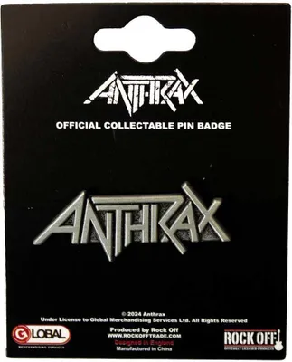 Obrázek produktu pro Anthrax - Logo - odznak - zinková slitina RO11251 (jedna velikost) (stříbrná)