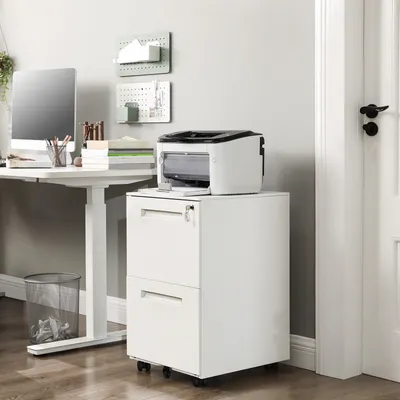 Produktbild von SONGMICS Aktenschrank Rollcontainer, abschließbar, Büroschrank, mattschwarz