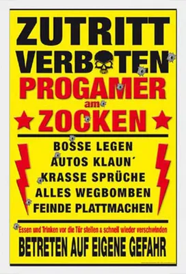 Produktbild von Gaming - Poster - ProGamer am Zocken + Wechselrahmen, Shinsuke® Maxi MDF weiss, Acryl-Scheibe