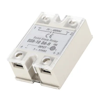 Produktbild von Halbleiterrelais berührungsloser Schalter DC AC SSR mit Aluminium-Kühlkörperplatte SSR-10 DA H