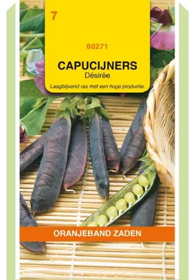 Zdjęcie produktu dla Oranjeband, odmiana Schalerbsen; Blauwschokker Désirée, 100g - 1 opakowanie nasion