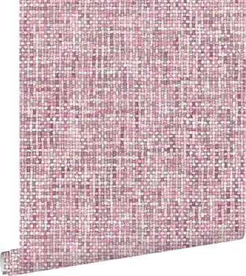 Zdjęcie produktu dla ESTAhome Tapeta tkana lniana tekstura bordowo-czerwonym 53 cm x 10.05 m