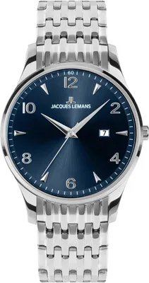 Jacques Lemans 1-2215I Herren-Armbanduhr London Blau 1