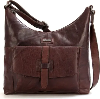 Immagine prodotto di SPIKES & SPARROW Pelle borsa a tracolla Bronco Crossover Dark Brown marrone scuro