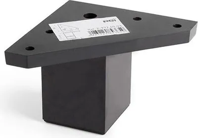 Obrázek produktu pro Rohová podložka, čtvercová, matná, černá, model 972. Rozměry 4,2 x 4,2 x 6 cm, sada